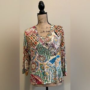 Chico’s    Size 3   multicolored top
